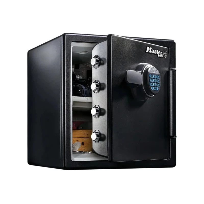 Master Lock Extra Large Fire Resistant Safe, 33.6L Capacity, Combination Padlock, Screw Mount, Black Steel, LFW123FTC