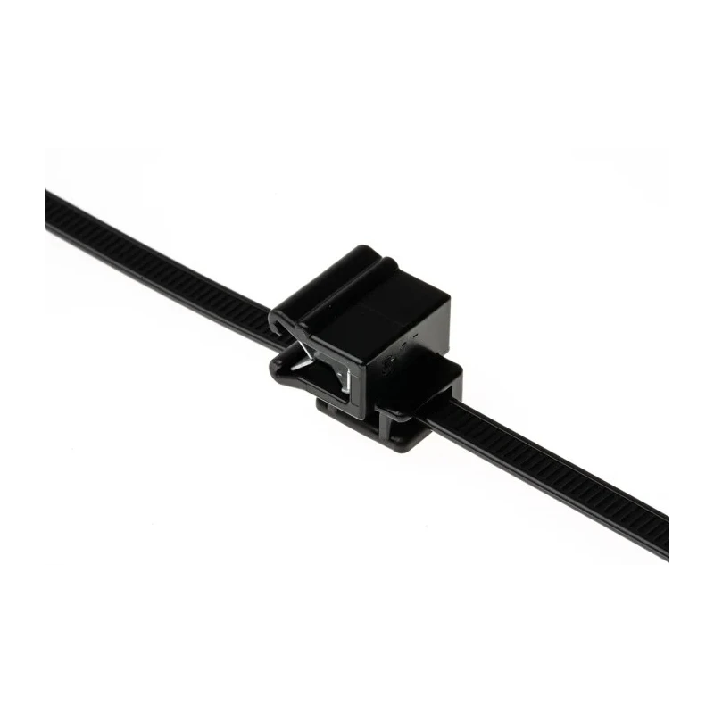 HellermannTyton Cable Tie Assemblies 200 mm x 4.6 mm Black Polyamide 66 UL 94 V-2 150-40591 T50ROSEC5A-PA66HS/PA66HIRHS-BK