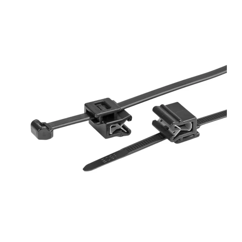 HellermannTyton Cable Tie Assemblies 200 mm x 4.6 mm Black Polyamide 66 UL 94 V-2 150-40591 T50ROSEC5A-PA66HS/PA66HIRHS-BK