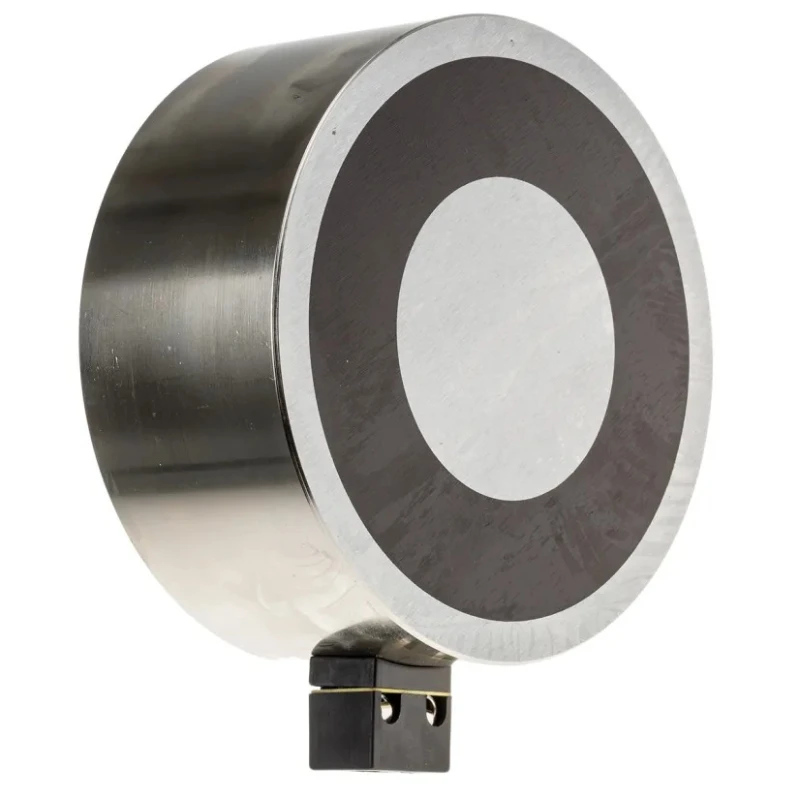 RS PRO Single Door, Double Door Holding Magnet 3600 N, 24V DC, Bright Nickel Plated, Mild Steel, Fail Safe 121-9829