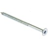 RS PRO Pozidriv Countersunk Steel Wood Screw, Bright Zinc, 10 in Thread, 3 in Length, Steel, 521-248