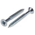 RS PRO Pozidriv Countersunk Steel Wood Screw, Bright Zinc Plated, Size 12 Thread, 2in Length, Model 521-254