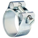 Jubilee Mild Steel Bolt Head Hose Clip, Bolt Drive, 26 mm Min, 28 mm Max Inside Diameter, Zinc Plated, JSC028MS