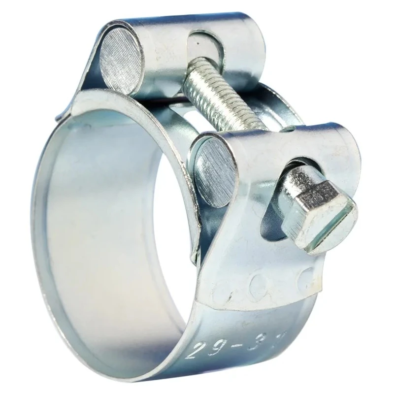 Jubilee Mild Steel Bolt Head Hose Clip, Bolt Drive, 26 mm Min, 28 mm Max Inside Diameter, Zinc Plated, JSC028MS
