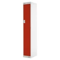 RS PRO 1 Door Steel Red Industrial Locker 1800x300x450 mm 521-358