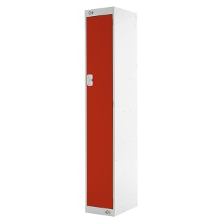 RS PRO 1 Door Steel Red Industrial Locker 1800x300x450 mm 521-358