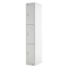 RS PRO 3 Door Steel Grey Industrial Locker, Powder Coated Steel, 1800 mm x 300 mm x 450 mm, 521-380