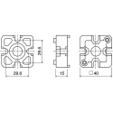Bosch Rexroth S6 End Connector for Strut Profile 30 mm, Aluminium, Groove Size 8 mm 3842538656