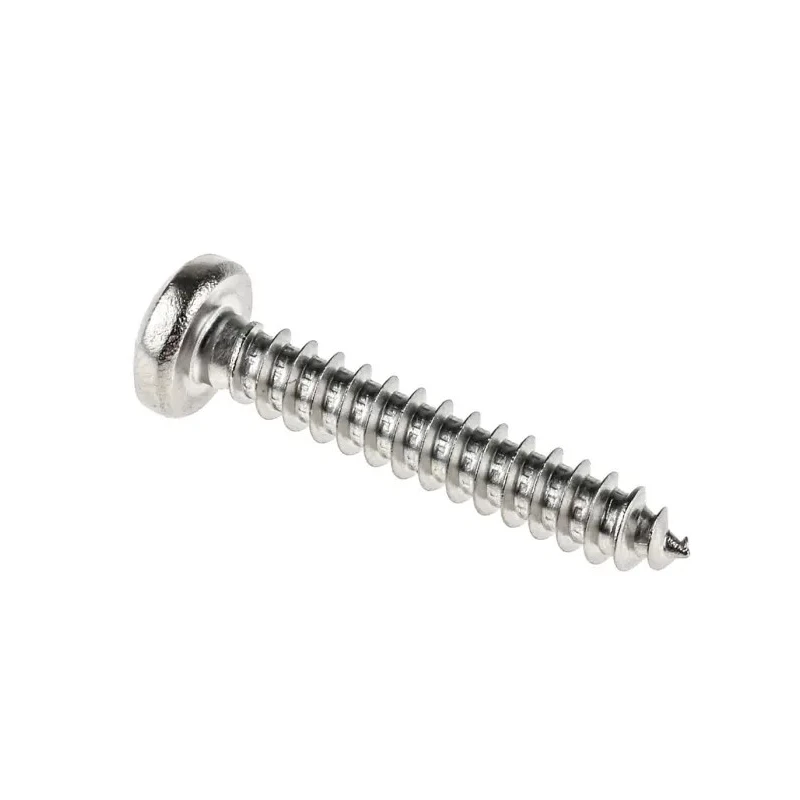 RS PRO Plain Stainless Steel Pan Head Self-Tapping Screw, Pozidriv, DIN 7981C, 25mm Length, Size 8, Grade A2 521-636