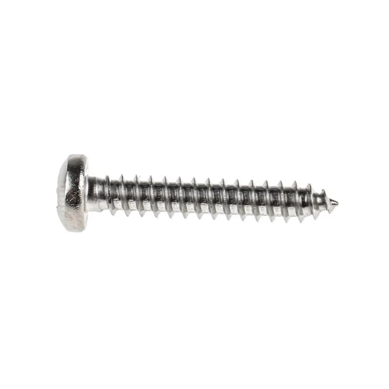 RS PRO Plain Stainless Steel Pan Head Self-Tapping Screw, Pozidriv, DIN 7981C, 25mm Length, Size 8, Grade A2 521-636
