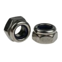RS PRO Plain Stainless Steel Locknut M8, Nylon Insert, DIN 985, 13mm Width, 8mm Height 521-951