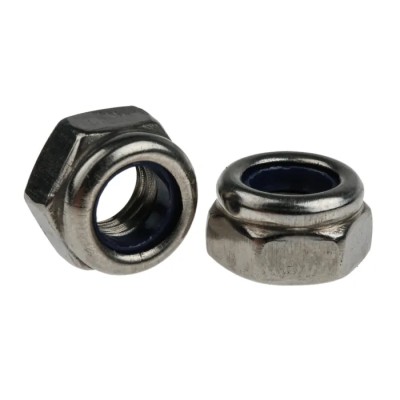 RS PRO Plain Stainless Steel Locknut M8, Nylon Insert, DIN 985, 13mm Width, 8mm Height 521-951