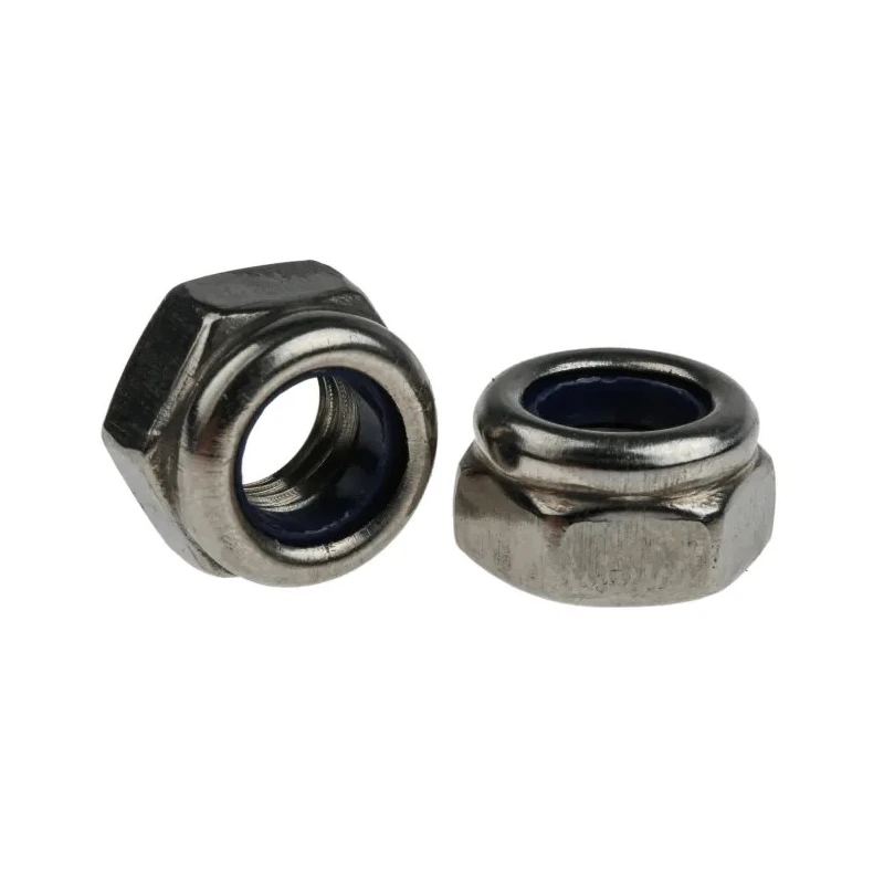 RS PRO Plain Stainless Steel Locknut M8, Nylon Insert, DIN 985, 13mm Width, 8mm Height 521-951