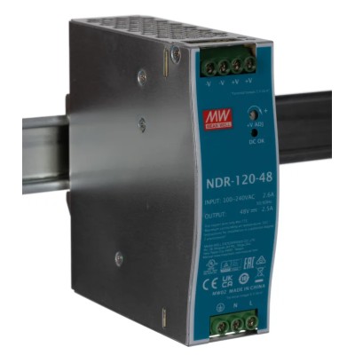 RS PRO DIN Rail Power Supply, 48V DC, 2.5A, 120W, Switched Mode NDR-120-48