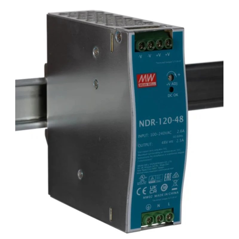 RS PRO DIN Rail Power Supply, 48V DC, 2.5A, 120W, Switched Mode NDR-120-48