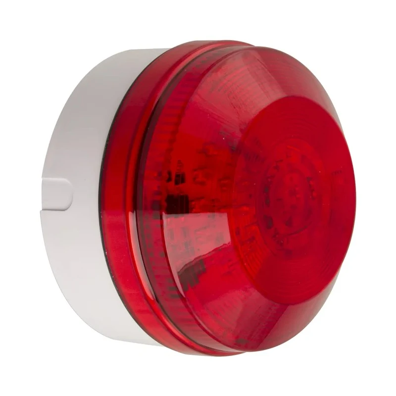 Moflash Red LED Beacon Flashing Surface 280V AC/DC, IP65, ABS, LED Bulb LED195-05WH-SB-02