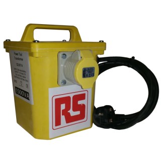 Carroll & Meynell Site Transformer 1.5 kVA 230V AC Primary 110V (55V-0V-55V) Secondary 16A Stand Alone IP44 122-6714