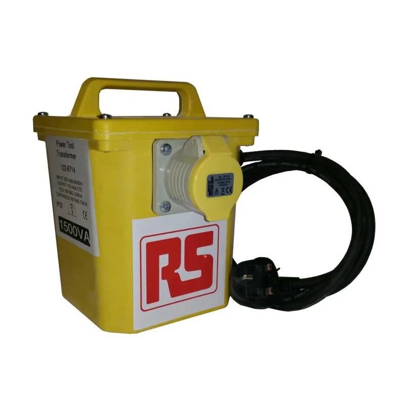 Carroll & Meynell Site Transformer 1.5 kVA 230V AC Primary 110V (55V-0V-55V) Secondary 16A Stand Alone IP44 122-6714