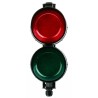 Moflash LED Beacon Wall Mount 2 Light Elements, Flashing, 380V AC/DC IP65, Multi Lens, LED-TL-05-02-04