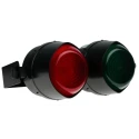 Moflash LED Beacon Wall Mount 2 Light Elements, Flashing, 380V AC/DC IP65, Multi Lens, LED-TL-05-02-04