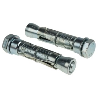 RawlPlug Carbon Steel Masonry Anchor M10 x 75 mm Zinc Plated R-RBL-M10/10W
