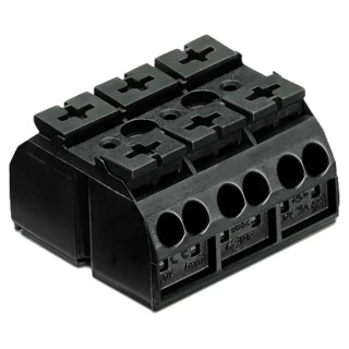 WAGO Terminal Strip 3-Way, 12AWG, 20AWG, Chassis Mount, 32A Cage Clamp 862-503