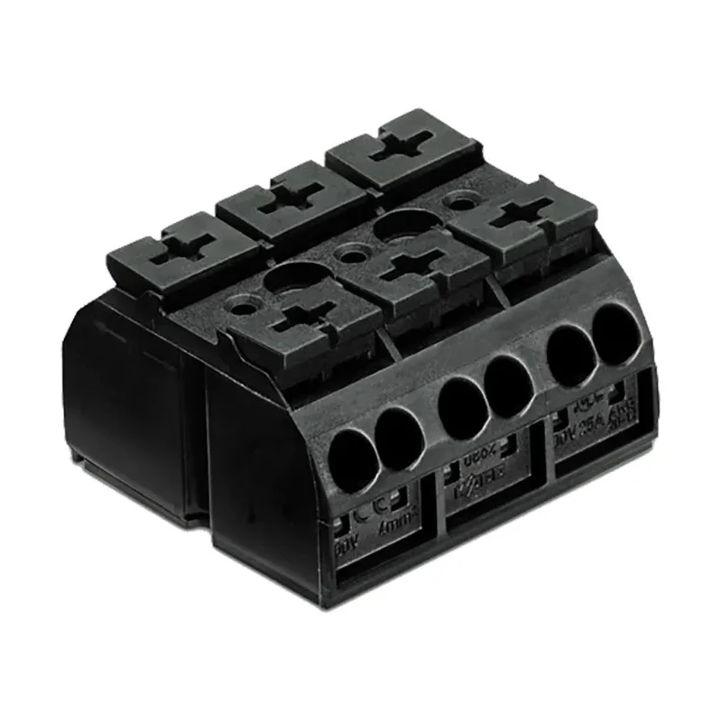 WAGO Terminal Strip 3-Way, 12AWG, 20AWG, Chassis Mount, 32A Cage Clamp 862-503