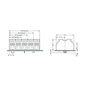 WAGO Terminal Strip 3-Way, 12AWG, 20AWG, Chassis Mount, 32A Cage Clamp 862-503