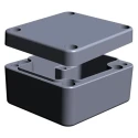 RS PRO RJ Series Grey Lid Aluminium Enclosure, , IP65, IP67, IP68, IK09, 34mm Height, 58mm Width, 58mm Length, Silicon IP66