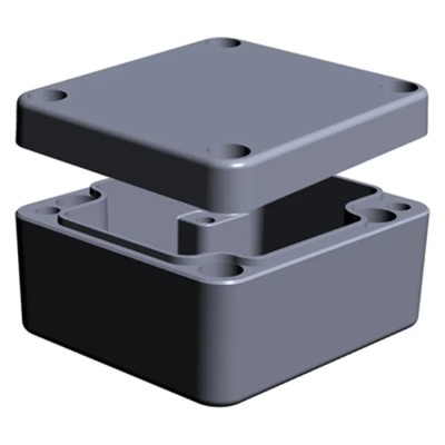 RS PRO RJ Series Grey Lid Aluminium Enclosure, , IP65, IP67, IP68, IK09, 34mm Height, 58mm Width, 58mm Length, Silicon IP66
