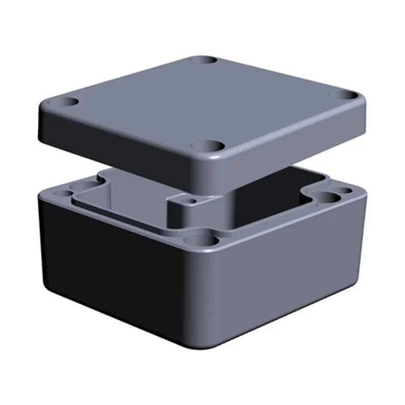 RS PRO RJ Series Grey Lid Aluminium Enclosure, , IP65, IP67, IP68, IK09, 34mm Height, 58mm Width, 58mm Length, Silicon IP66