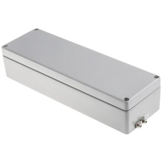 RS PRO RJ Series Aluminium Enclosure 122-8924, Grey Lid, IP66, IP67, IP68, IP65, IK09, 57mm Height, 250mm Width, 250mm Length