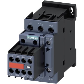 Siemens 3RT2 Control Relay, 3 NO, 22A FLC, 40A Contact Rating, 11kW, 230V AC, DIN Rail 3RT2026-1AL24-3MA0