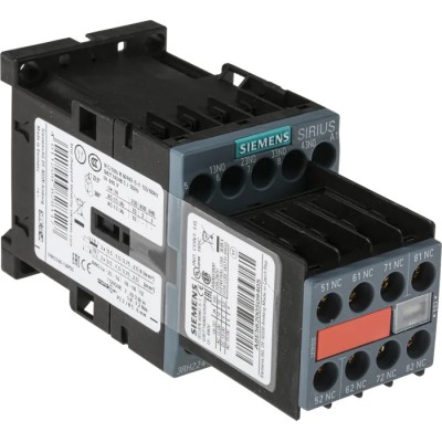 Siemens SIRIUS Contactor Relay 230V AC Coil, 10A, 4 NO/4 NC, 690V AC DIN Rail 3RH2244-1AP00