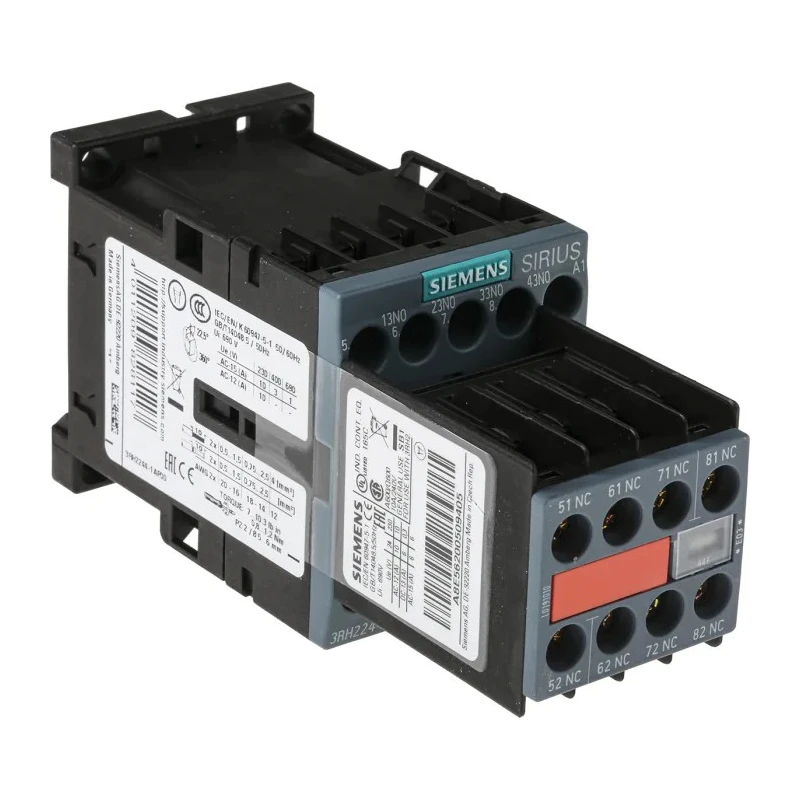 Siemens SIRIUS Contactor Relay 230V AC Coil, 10A, 4 NO/4 NC, 690V AC DIN Rail 3RH2244-1AP00