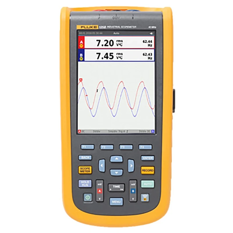 Fluke 120B Series 20 MHz Handheld Digital Oscilloscope -123B/UK/S, Lithium-Ion Battery, TFT Colour Display FLUKE-123B/UK/S