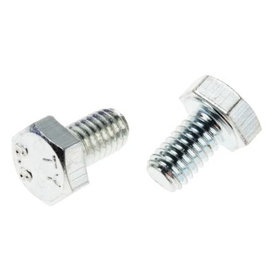 RS PRO Bright Zinc Steel Hex Bolt M6 x 10 mm DIN 933 Grade 8.8 Fully Threaded 525-852