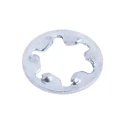 RS PRO Steel Bright Zinc Internal Tooth Shakeproof Washer M3, DIN 6797J, 6mm OD, 3.2mm ID, 0.4mm Thickness 526-574