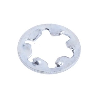 RS PRO Steel Bright Zinc Internal Tooth Shakeproof Washer M3, DIN 6797J, 6mm OD, 3.2mm ID, 0.4mm Thickness 526-574