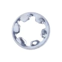 RS PRO Steel Bright Zinc Internal Tooth Shakeproof Washer M3, DIN 6797J, 6mm OD, 3.2mm ID, 0.4mm Thickness 526-574