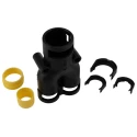 Kopex Nickel-Plated Thread Conduit Fitting, 23 mm Nominal Size, 2 x M6, Nylon 12, Black IP68 BEYR 7TCA297120R0390 BEYR050404