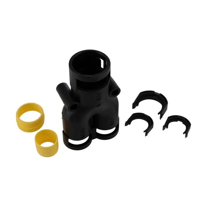 Kopex Nickel-Plated Thread Conduit Fitting, 23 mm Nominal Size, 2 x M6, Nylon 12, Black IP68 BEYR 7TCA297120R0390 BEYR050404
