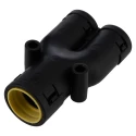 Kopex Nickel-Plated Thread Conduit Fitting, 23 mm Nominal Size, 2 x M6, Nylon 12, Black IP68 BEYR 7TCA297120R0390 BEYR050404