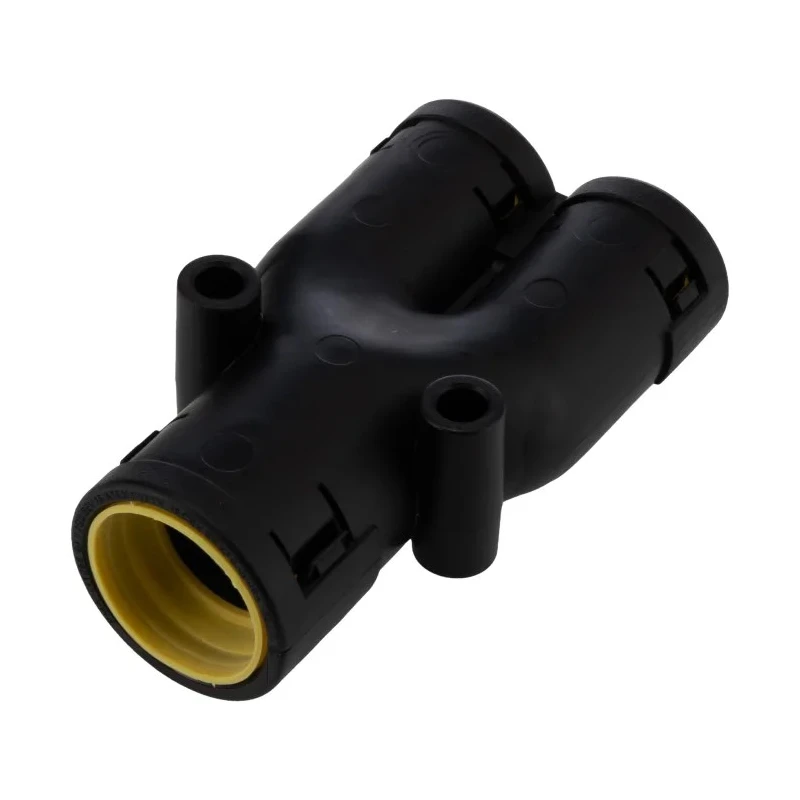 Kopex Nickel-Plated Thread Conduit Fitting, 23 mm Nominal Size, 2 x M6, Nylon 12, Black IP68 BEYR 7TCA297120R0390 BEYR050404