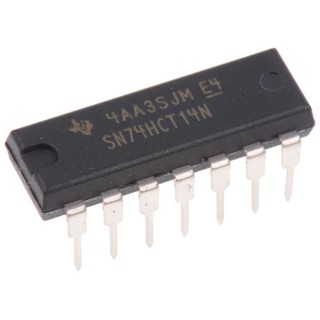 Texas Instruments Schmitt Trigger Input Inverter IC SN74HCT14N, 6-Channel, 14-Pin PDIP, High-Speed CMOS, 4.5–5.5V