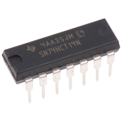 Texas Instruments Schmitt Trigger Input Inverter IC SN74HCT14N, 6-Channel, 14-Pin PDIP, High-Speed CMOS, 4.5–5.5V
