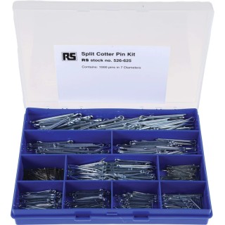 RS PRO Bright Zinc Steel Split Pin 50.8 mm Length, 4 mm Diameter, DIN Standards 526-625