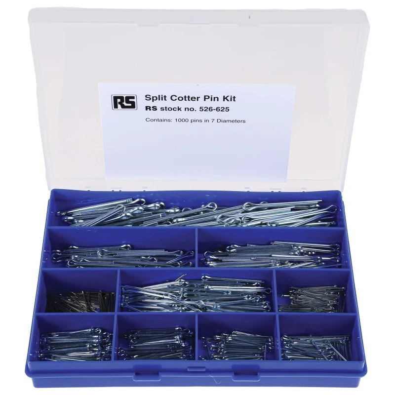 RS PRO Bright Zinc Steel Split Pin 50.8 mm Length, 4 mm Diameter, DIN Standards 526-625