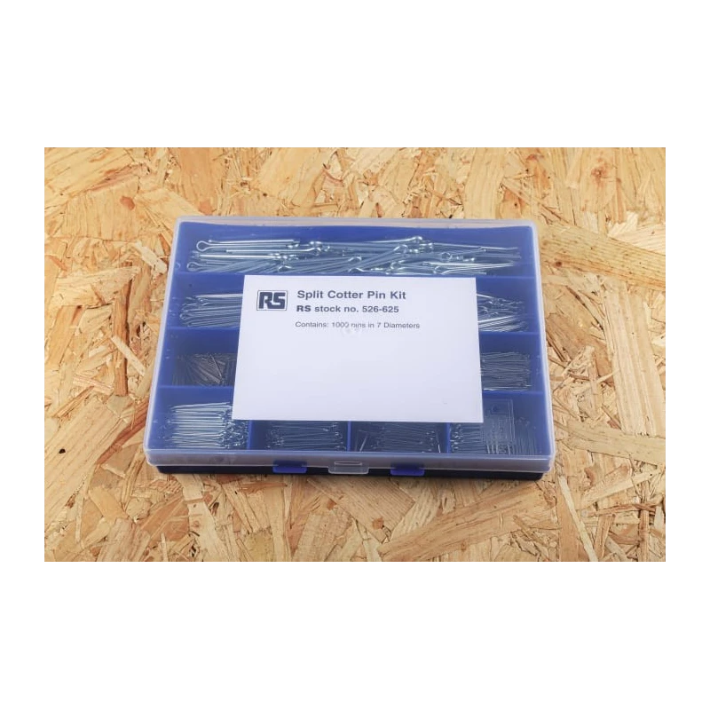RS PRO Bright Zinc Steel Split Pin 50.8 mm Length, 4 mm Diameter, DIN Standards 526-625