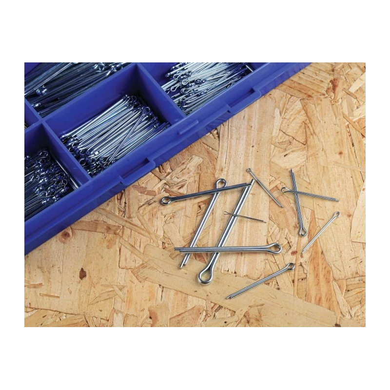 RS PRO Bright Zinc Steel Split Pin 50.8 mm Length, 4 mm Diameter, DIN Standards 526-625
